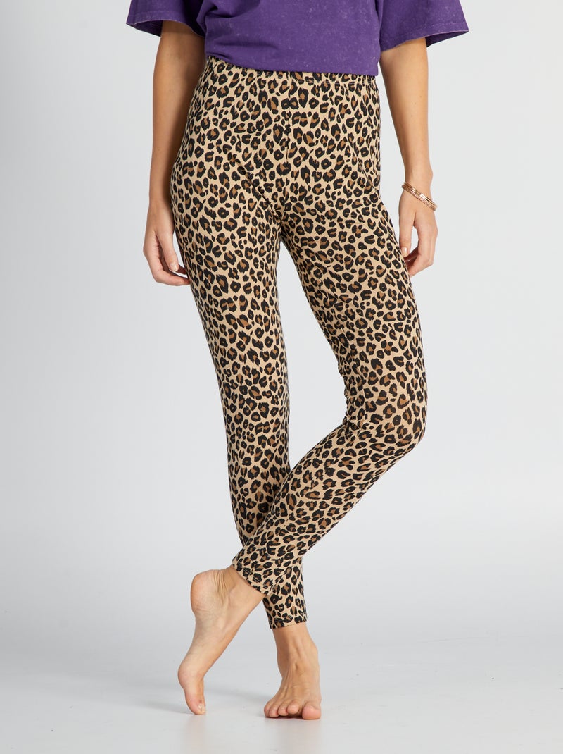 Leggings stampa 'leopardo' BEIGE - Kiabi