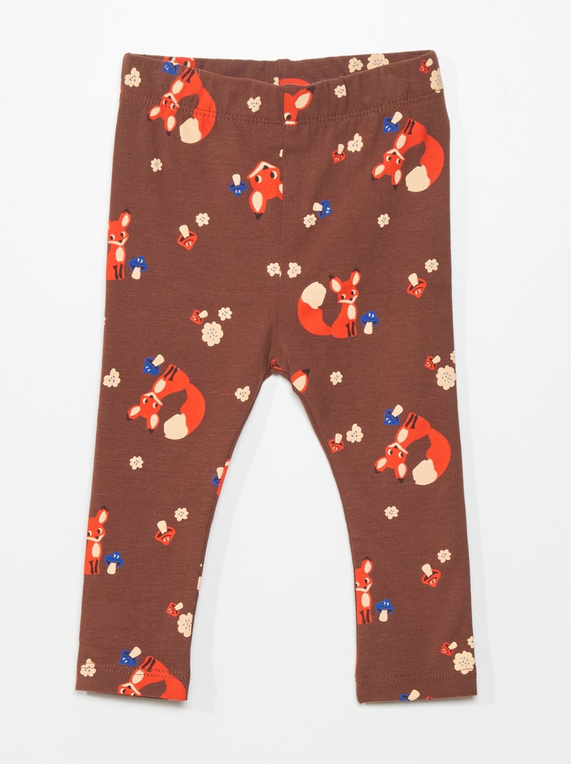 Leggings stampa 'volpe' BIANCO - Kiabi