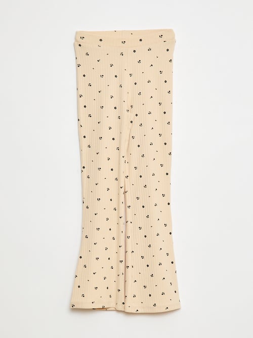 Leggings stampati in maglia a costine - Kiabi