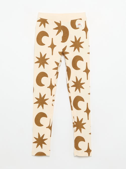 Leggings stampati in maglia a costine - Kiabi