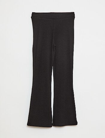 Leggings stampati in maglia a costine