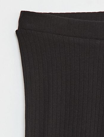 Leggings stampati in maglia a costine