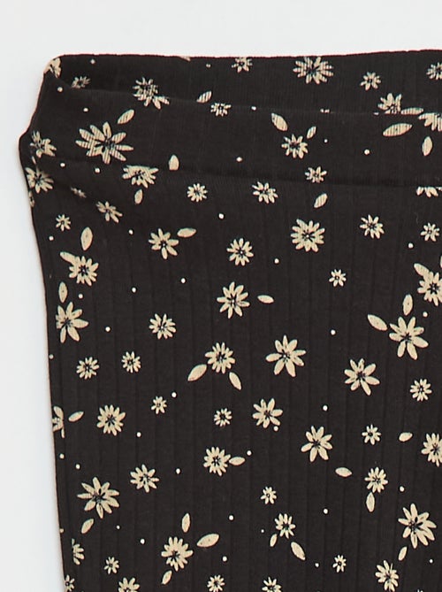Leggings stampati in maglia a costine - Kiabi
