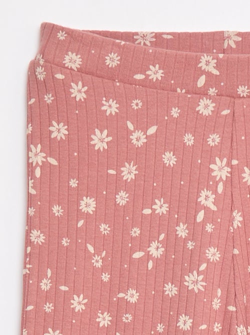 Leggings stampati in maglia a costine - Kiabi