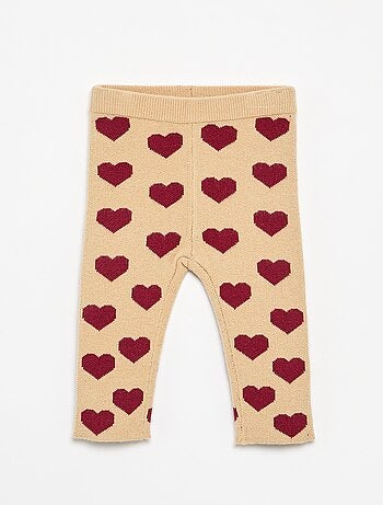 Leggings stampati in maglia compatta