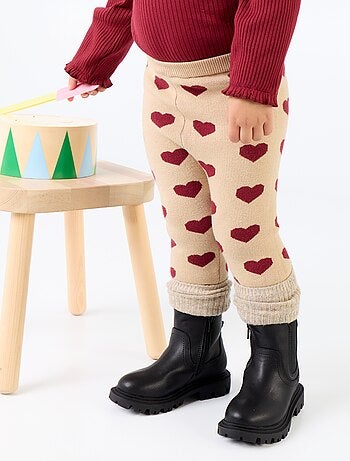 Leggings stampati in maglia compatta