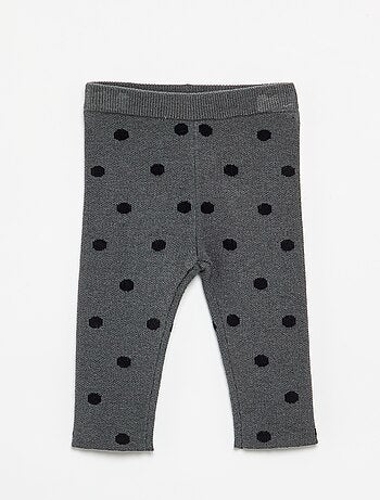 Leggings stampati in maglia compatta