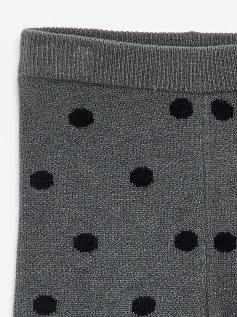 Leggings stampati in maglia compatta Grigio - Kiabi