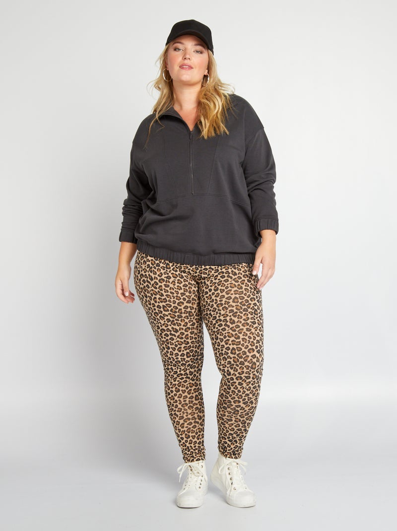 Leggings stretch 'leopardati' BEIGE - Kiabi