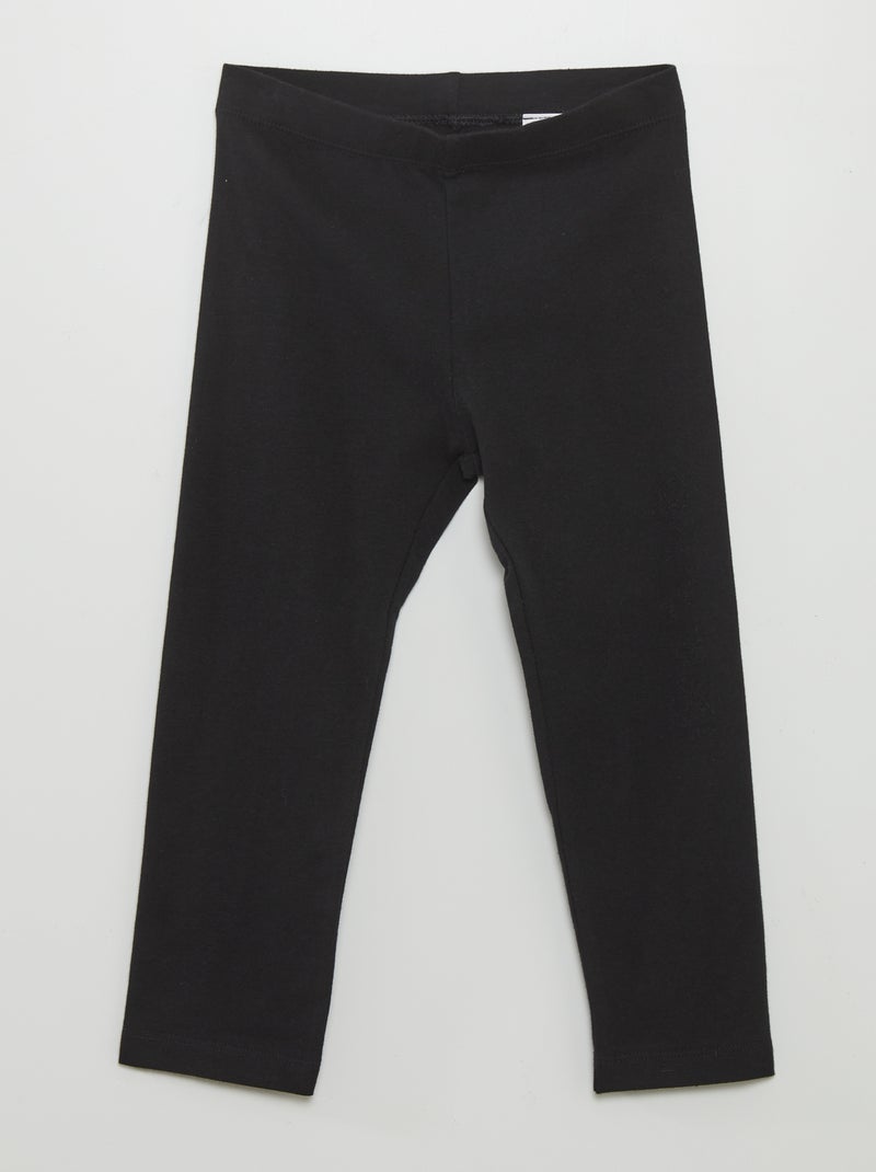 Leggings stretch taglio 3/4 sotto il ginocchio nero - Kiabi