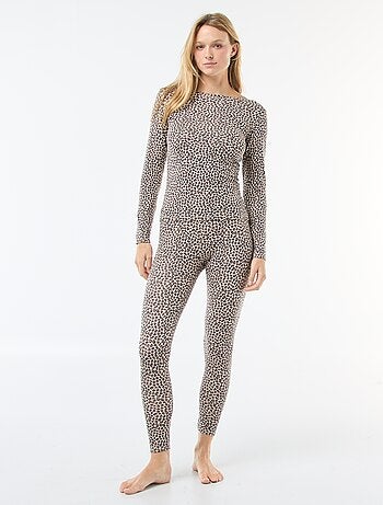 Leggings stretch termoregolatori con elastico in vita