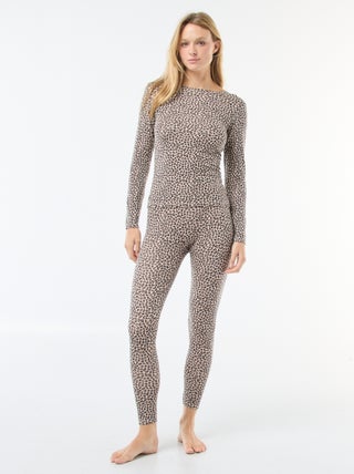 Leggings stretch termoregolatori con elastico in vita