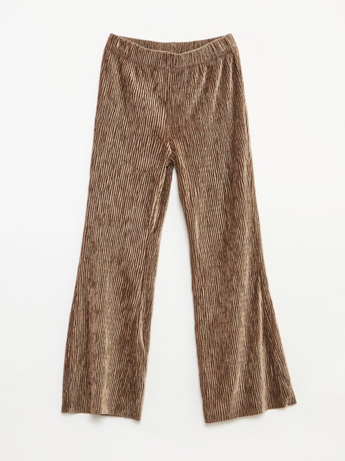 Leggings svasati in velluto testurizzato - Kiabi