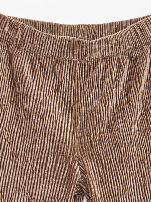 Leggings svasati in velluto testurizzato - Kiabi