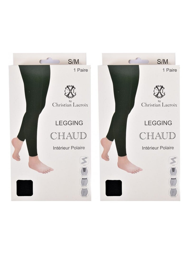 Leggings Termici CXL By CHRISTIAN LACROIX - Confezione da 2 Nero - Kiabi