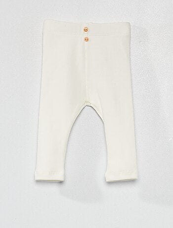 Leggings tinta unita in maglia a coste