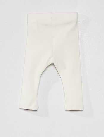 Leggings tinta unita in maglia a coste