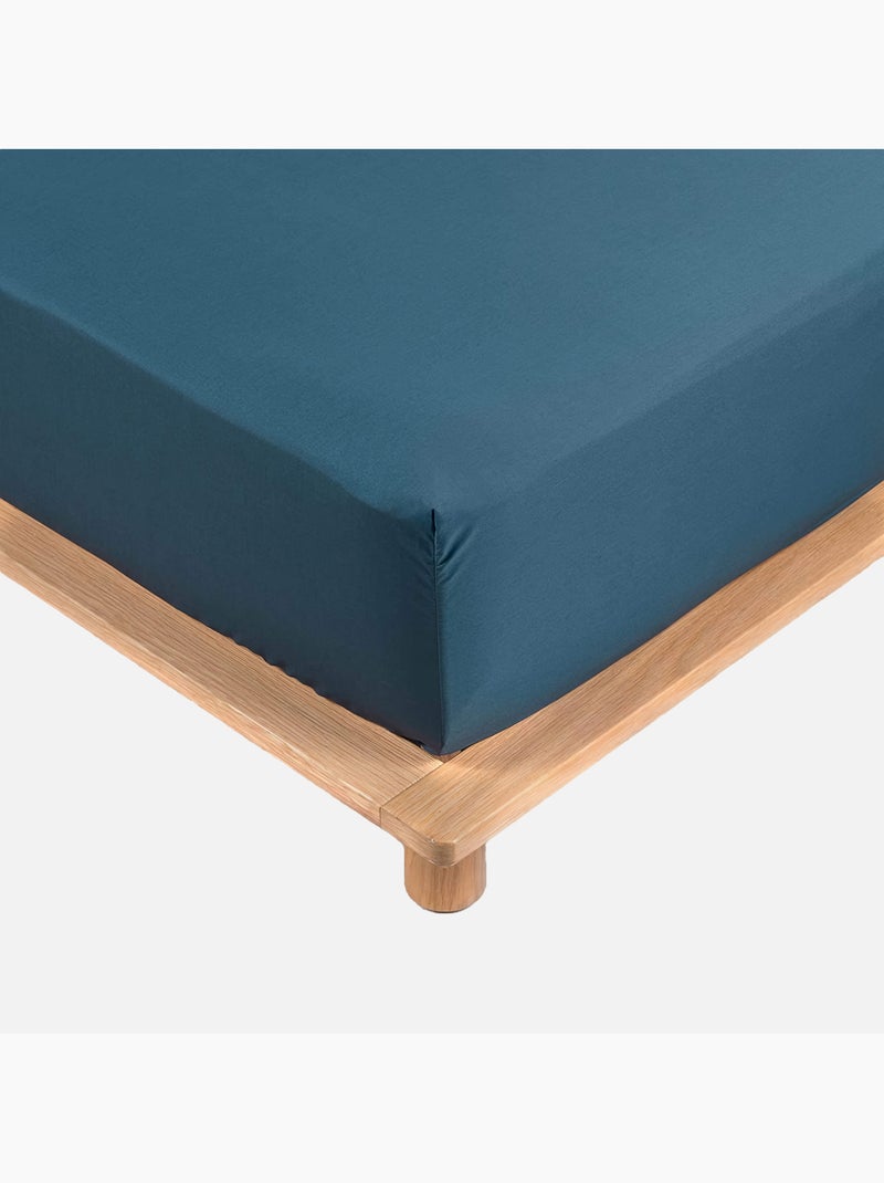 Lenzuola con angoli in percalle di cotone LIA PROMO LINGE Blu - Kiabi