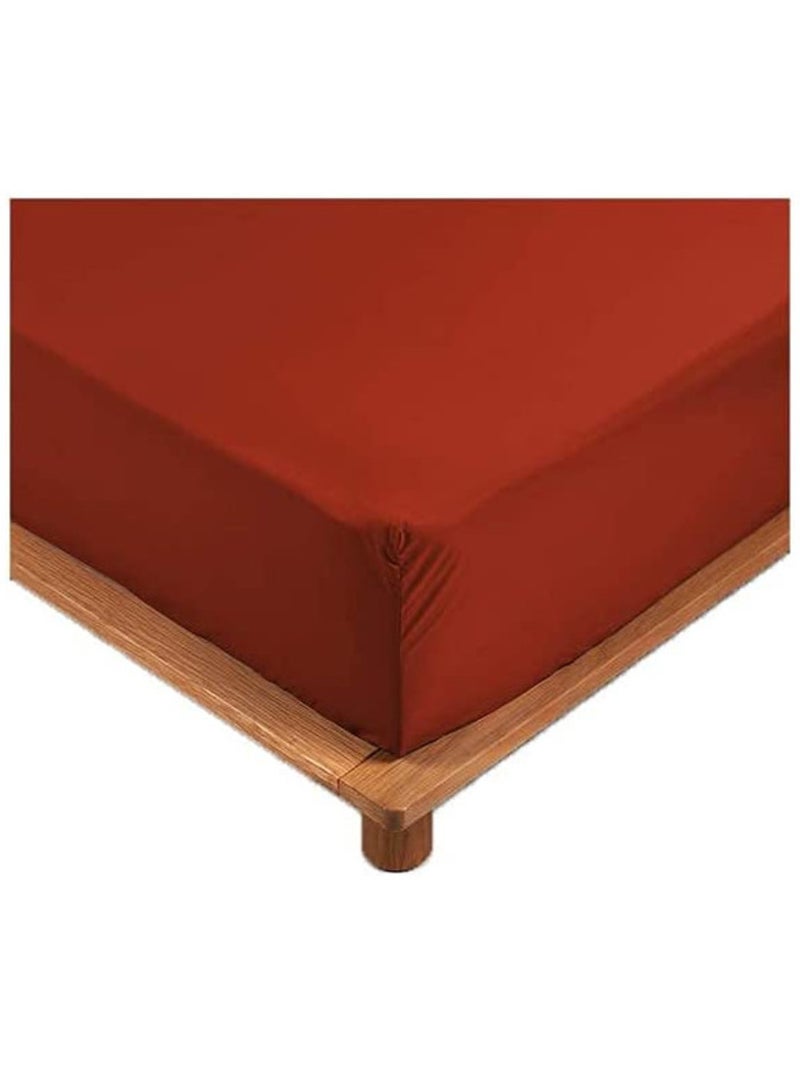 Lenzuola con angoli in percalle di cotone LIA PROMO LINGE Rosso - Kiabi
