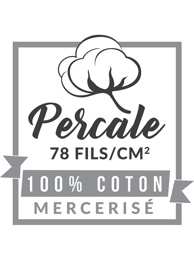 Lenzuola con angoli in percalle di cotone LIA PROMO LINGE Rosso - Kiabi