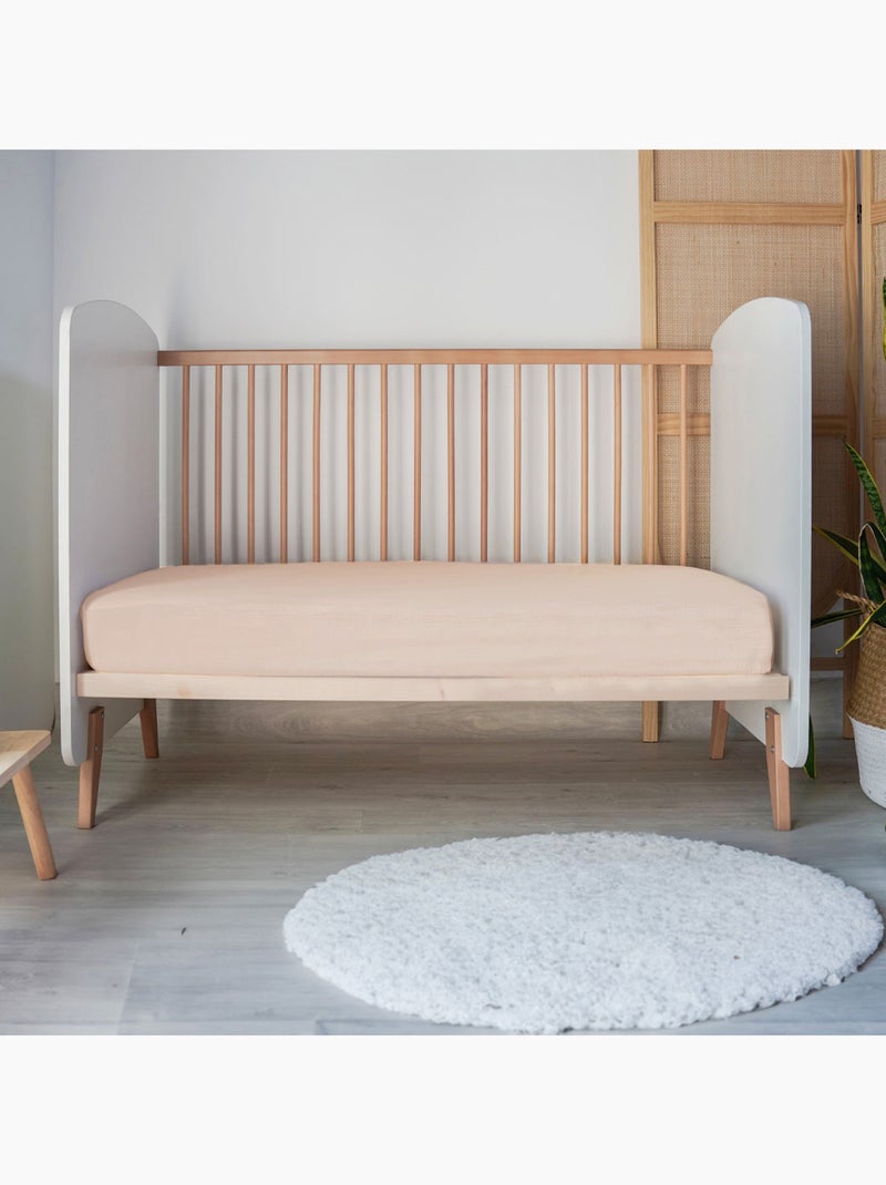 Lenzuolo a pieghe baby jersey 100% cotone Beige - Kiabi