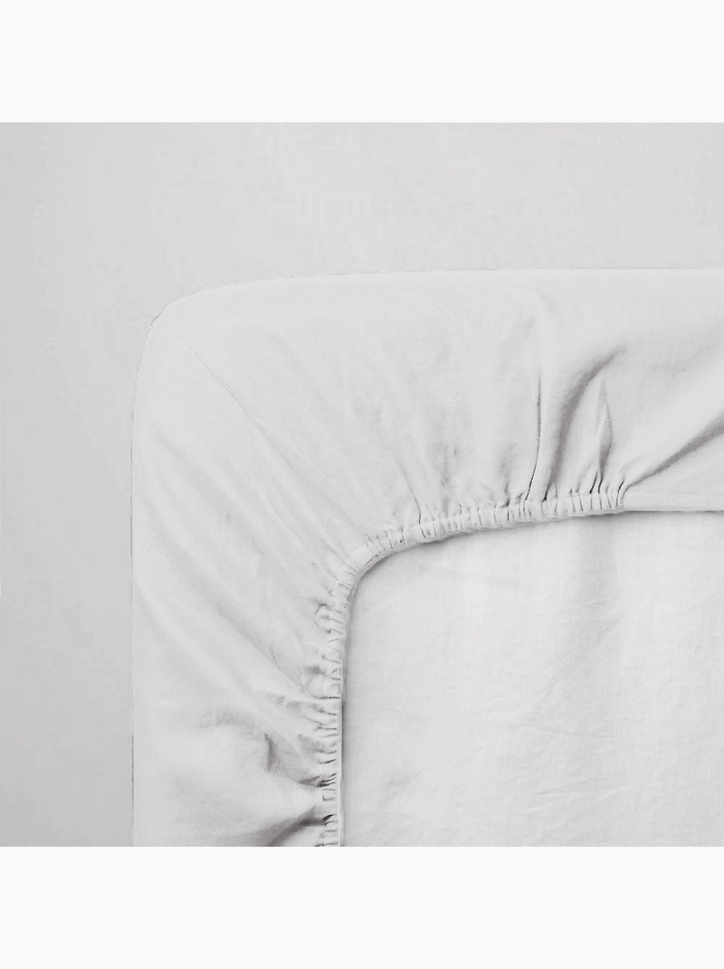 Lenzuolo a pieghe baby jersey 100% cotone Bianco - Kiabi