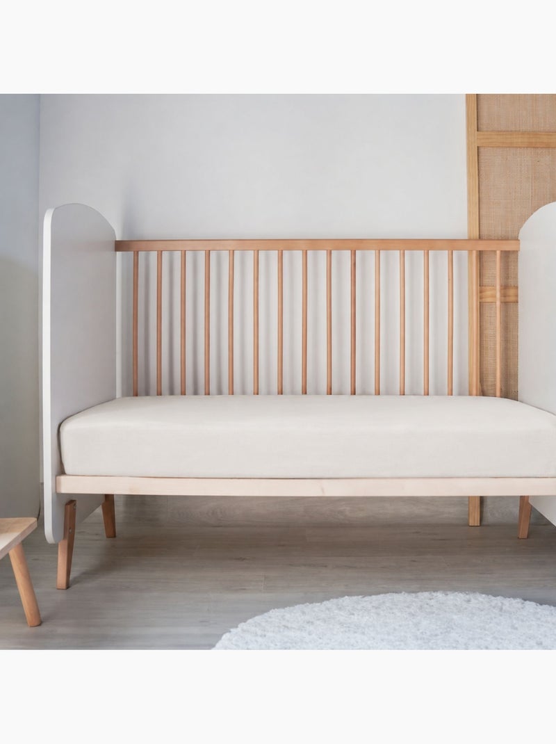 Lenzuolo a pieghe baby jersey 100% cotone Bianco - Kiabi
