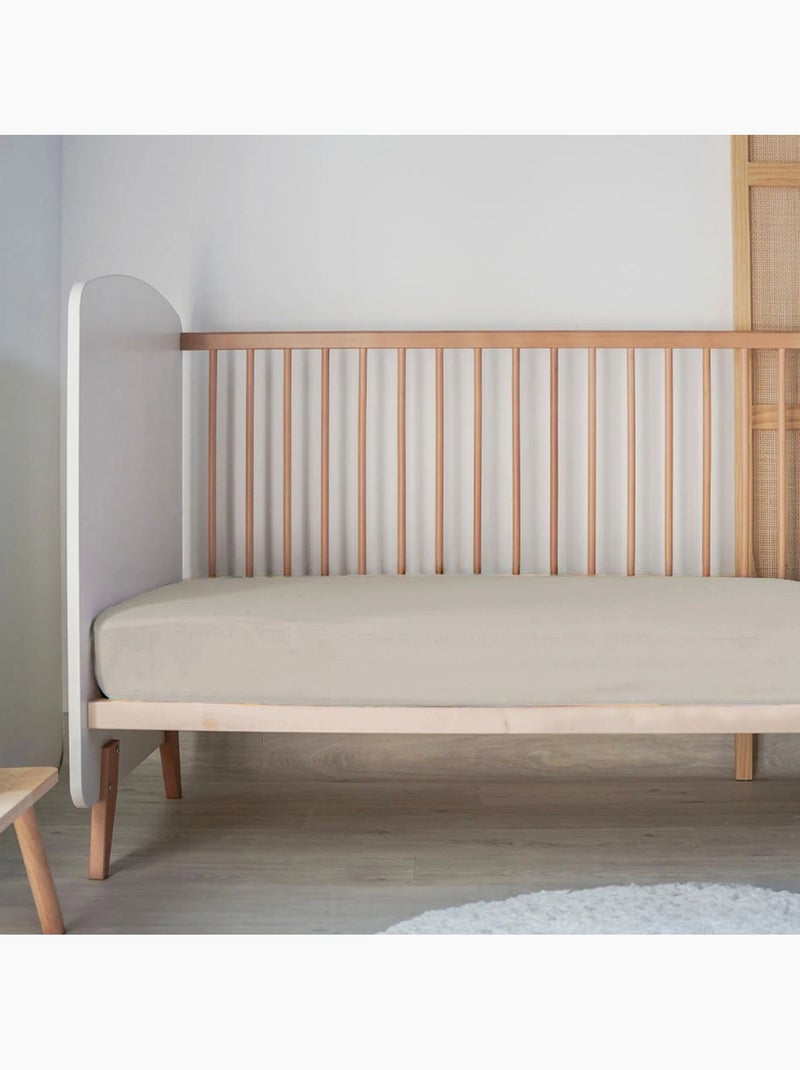 Lenzuolo a pieghe baby jersey 100% cotone Sabbia - Kiabi