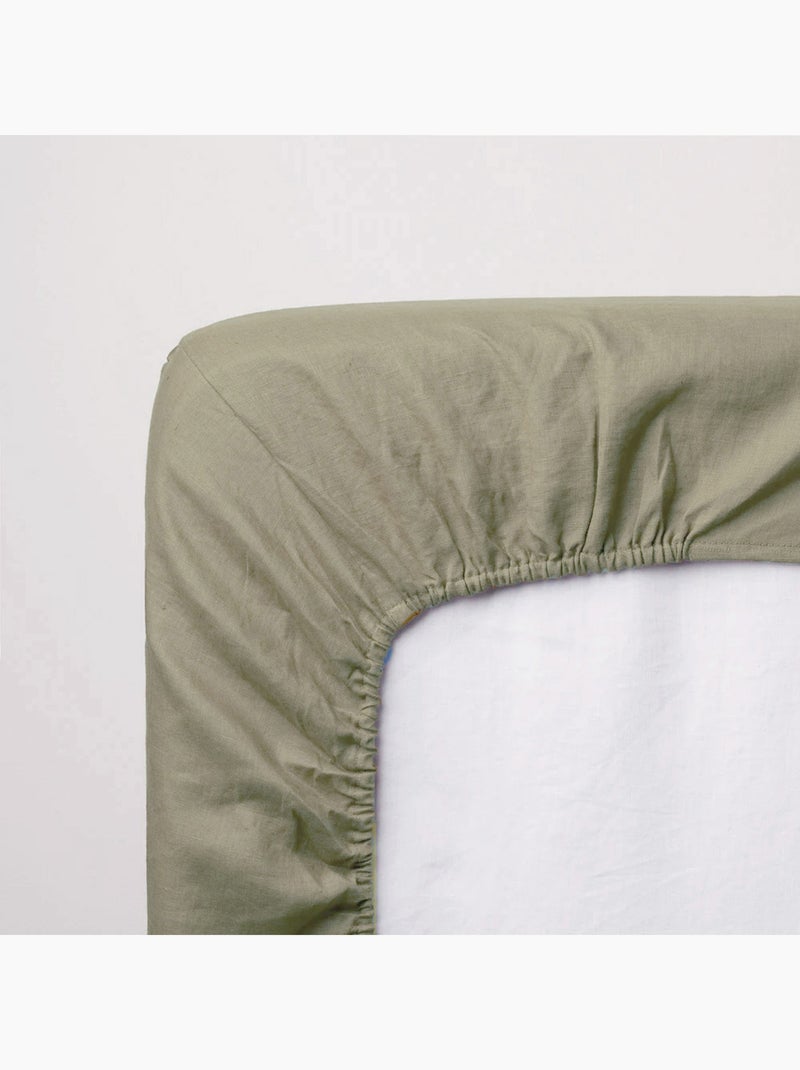 Lenzuolo a pieghe baby jersey 100% cotone Verde chiaro - Kiabi