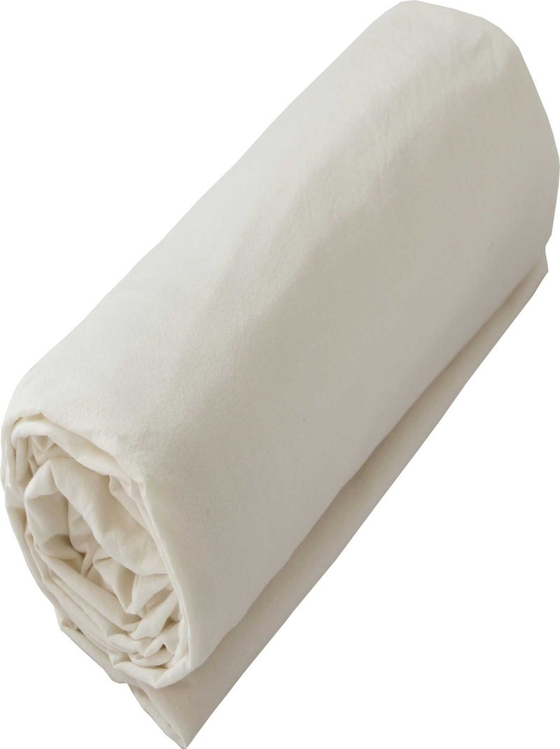 Lenzuolo a pieghe in cotone lavato Oekotex Beige chiaro - Kiabi