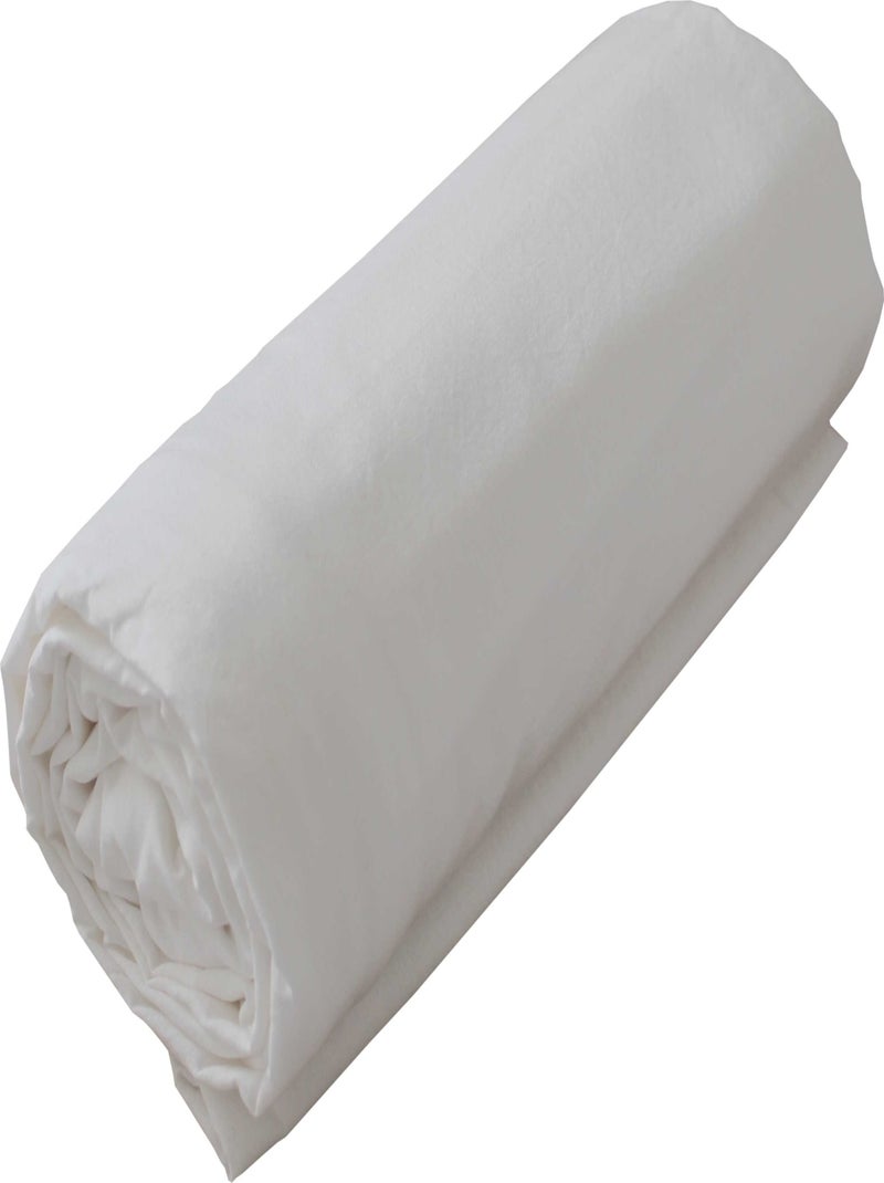 Lenzuolo a pieghe in cotone lavato Oekotex Bianco - Kiabi
