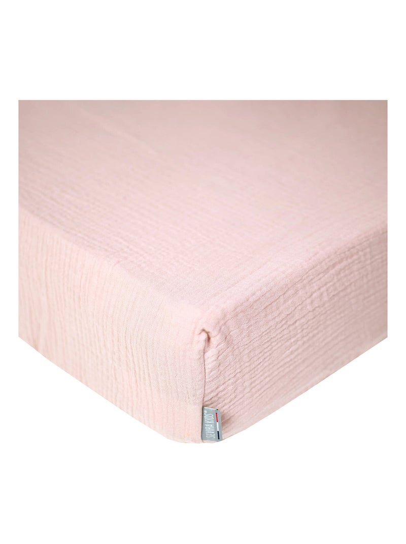 Lenzuolo bambino garza cotone | sevira kids | sevira kids Rosa antico - Kiabi