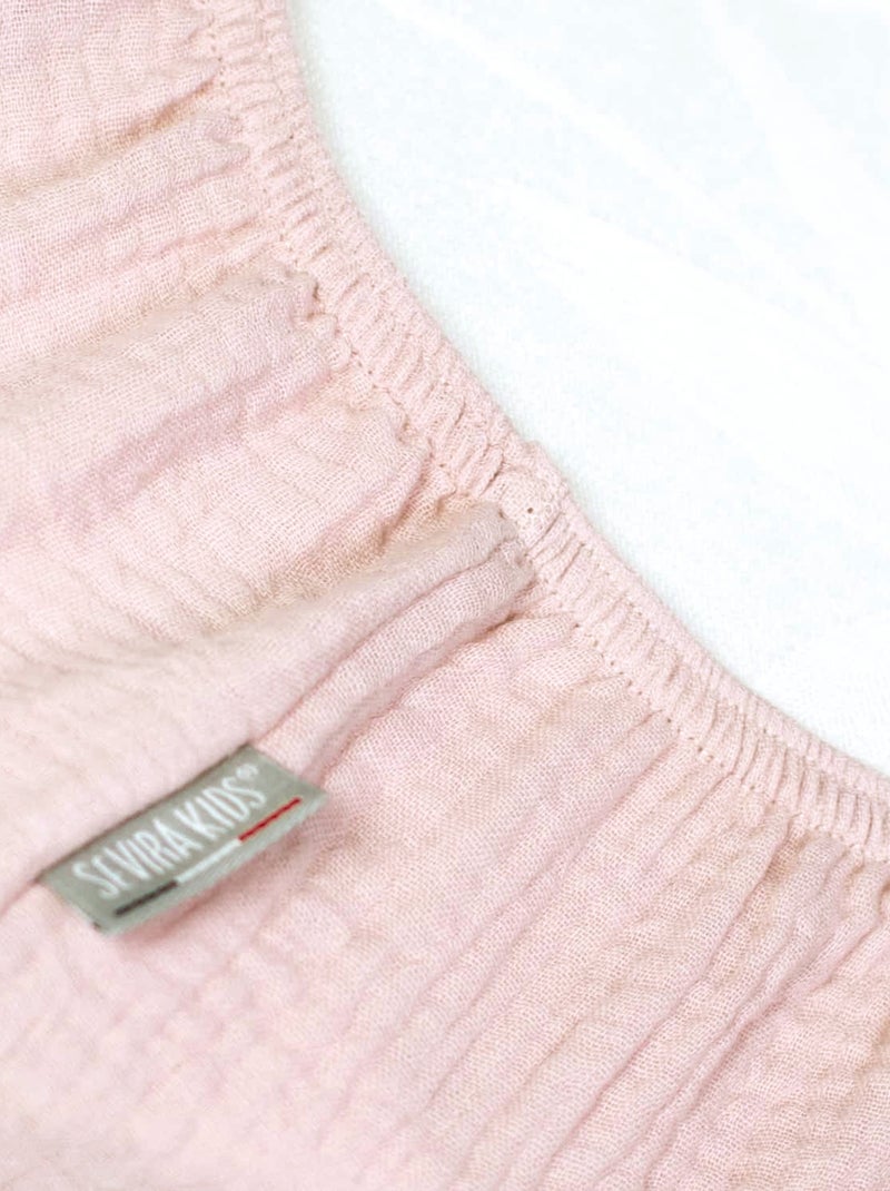 Lenzuolo bambino garza cotone | sevira kids | sevira kids Rosa antico - Kiabi