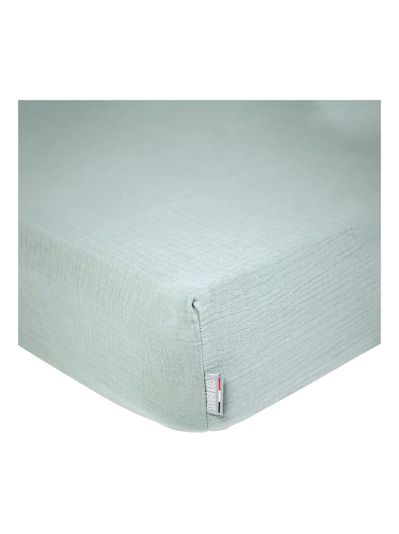 Lenzuolo bambino garza cotone | sevira kids | sevira kids Verde - Kiabi