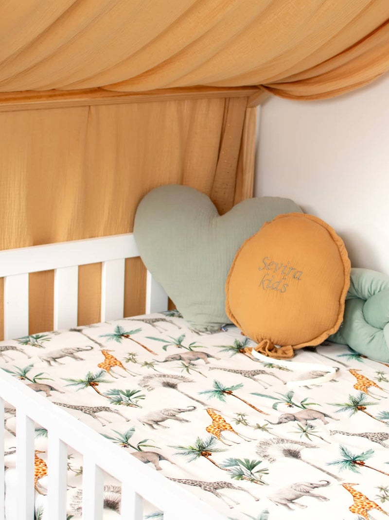 Lenzuolo bambino raso cotone | sevira kids | sevira kids Verde acqua - Kiabi