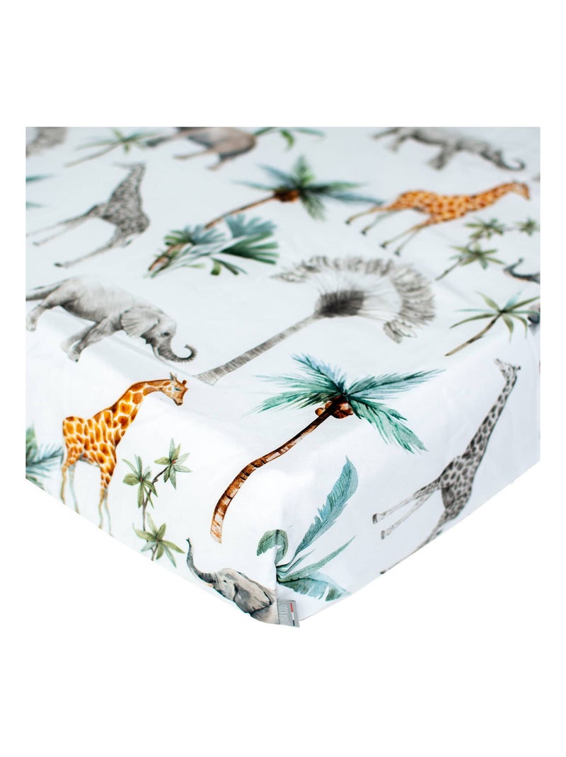 Lenzuolo bambino raso cotone | sevira kids | sevira kids Verde acqua - Kiabi