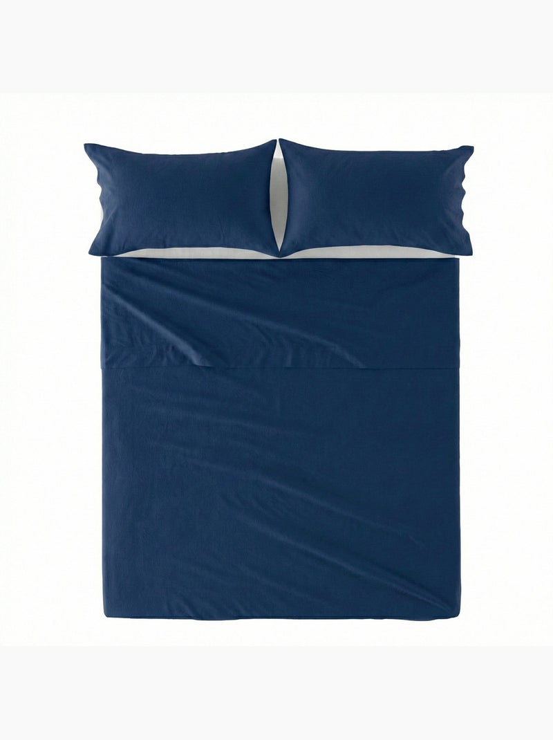 Lenzuolo Basic "Happyfriday" Blu marino - Kiabi