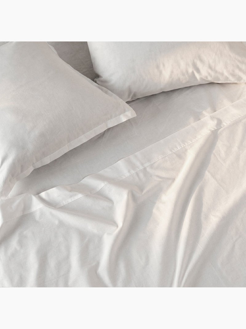 Lenzuolo Basic percal "Happyfriday" Bianco - Kiabi
