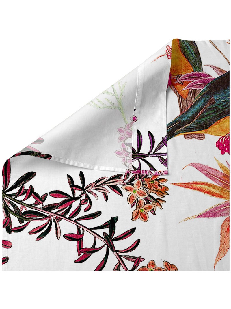 Lenzuolo Birds of paradise "Happyfriday" Bianco - Kiabi