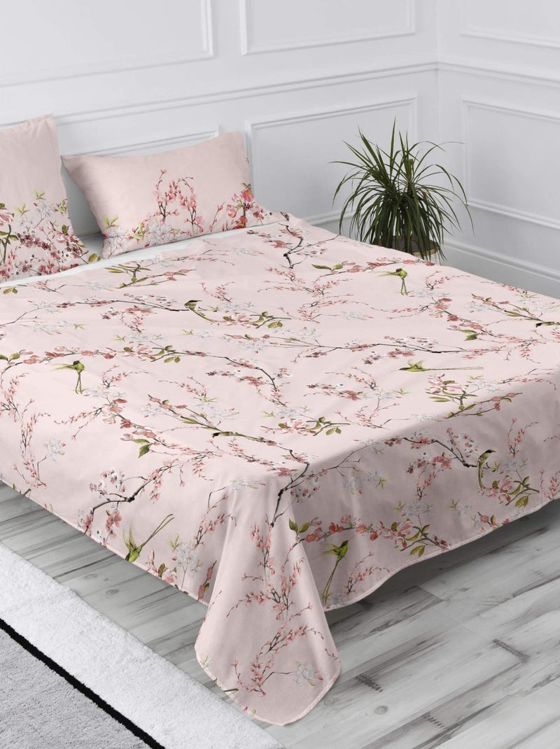 Lenzuolo Chinoiserie rose "Happyfriday" Bianco - Kiabi