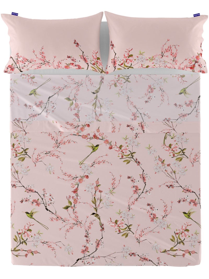 Lenzuolo Chinoiserie rose "Happyfriday" Bianco - Kiabi