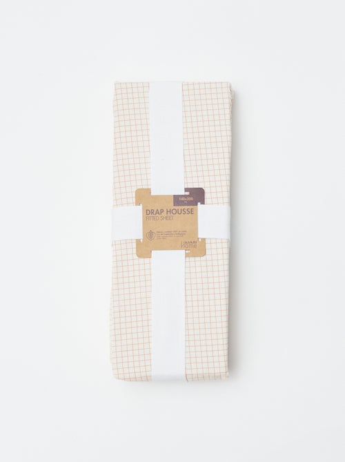 Lenzuolo con angoli 1 persona (140x200) in cotone - Kiabi Home - Kiabi