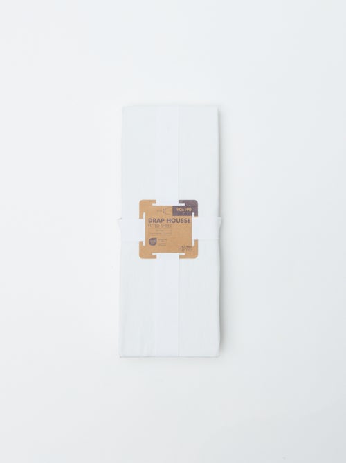Lenzuolo con angoli 1 persona 90 x 190 in cotone - Kiabi Home - Kiabi Lenzuolo con angoli 1 persona 90 x 190 in cotone - Kiabi Home - Kiabi
