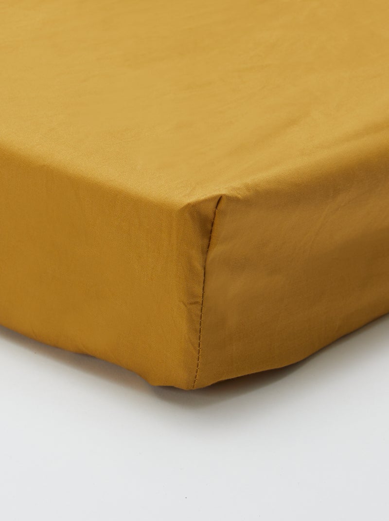 Lenzuolo con angoli 1 persona (90x190) in cotone - Kiabi Home GIALLO - Kiabi