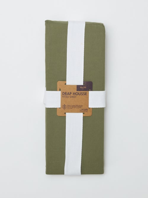 Lenzuolo con angoli 1 persona (90x190) in cotone - Kiabi Home - Kiabi