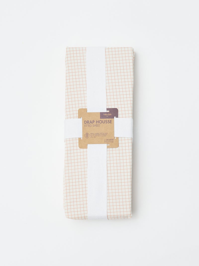 Lenzuolo con angoli 1 piazze (140x200) in cotone -  Kiabi Home BIANCO - Kiabi