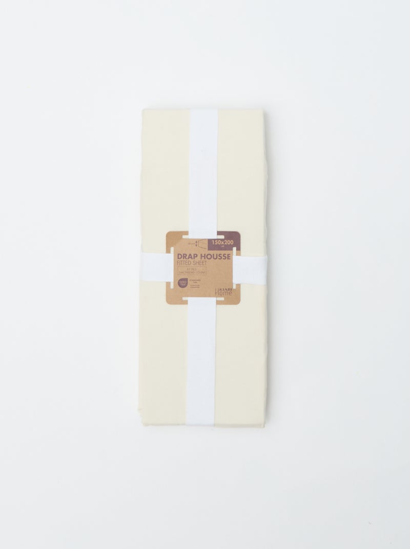 Lenzuolo con angoli (150x200cm) in cotone BIANCO - Kiabi