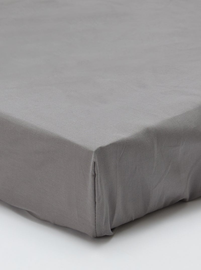 Lenzuolo con angoli (150x200cm) in cotone GRIGIO - Kiabi