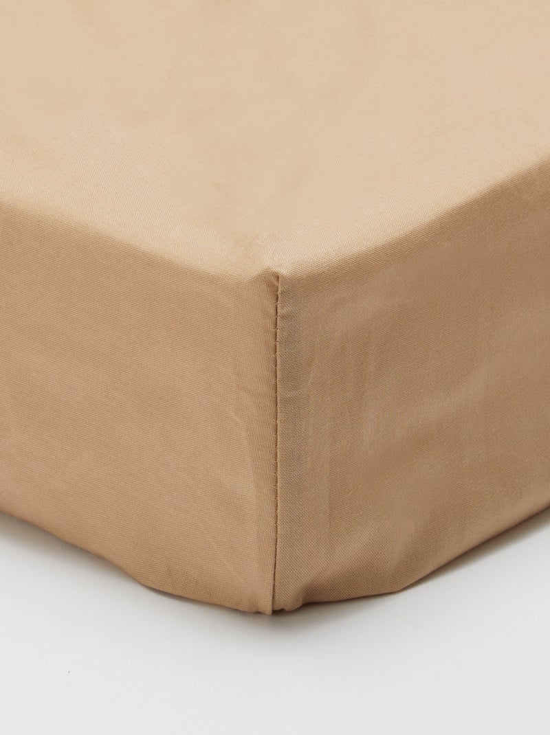 Lenzuolo con angoli 2 persone 160 x 200 cm in cotone - Kiabi Home BEIGE - Kiabi