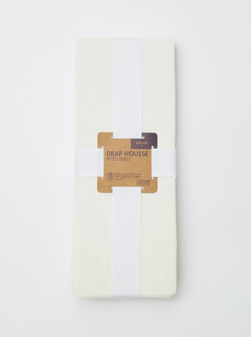 Lenzuolo con angoli 2 piazze (160 x 200) in cotone - Kiabi Home - Kiabi